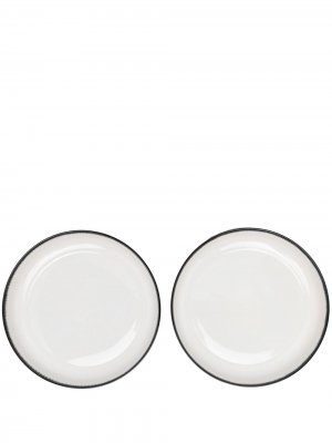 Набор из двух тарелок Ann Deumelemeester X Serax. Цвет: белый