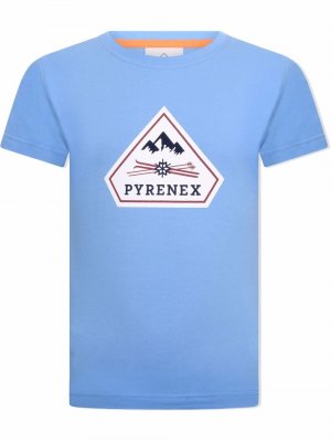 Футболка с логотипом Pyrenex Kids. Цвет: синий