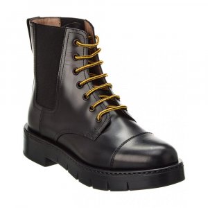 Кожаные армейские ботинки Ferragamo Tolk черный Salvatore
