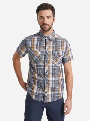 Рубашка с коротким рукавом мужская, Синий, размер 50 Outventure. Цвет: синий