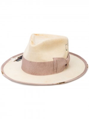 Шляпа-федора с декоративной спичкой Nick Fouquet. Цвет: нейтральные цвета