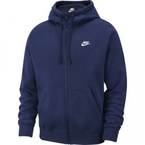 Толстовка Sportswear Club Fleece Mens Full-Zip Hoodie, размер S, синий NIKE. Цвет: синий