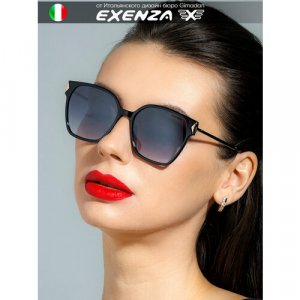 Солнцезащитные очки , черный, серый Exenza. Цвет: черный/серый