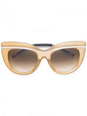 Солнцезащитные очки с оправой кошачий глаз Boucheron Eyewear. Цвет: желтый