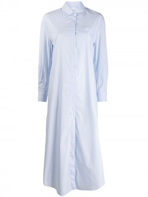 Длинное платье-рубашка в полоску Dondup. Цвет: синий