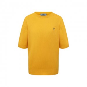Кашемировый пуловер Prada. Цвет: жёлтый