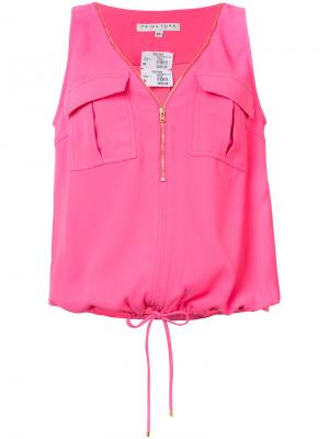 Блуза с декоративной молнией Trina Turk. Цвет: розовый и фиолетовый