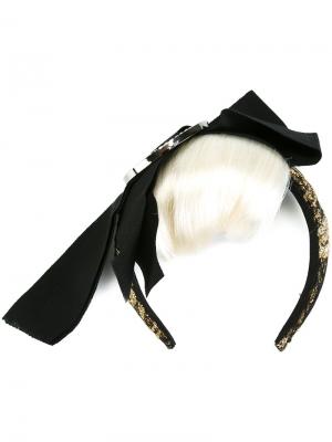 Ободок с волосами и бантом Dolce & Gabbana. Цвет: чёрный