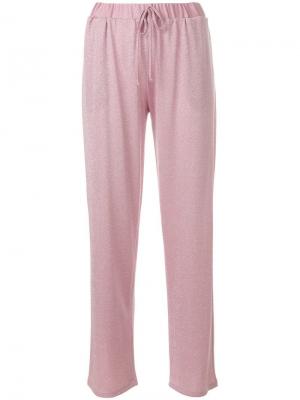 Спортивные брюки с завышенной талией Blugirl. Цвет: розовый и фиолетовый