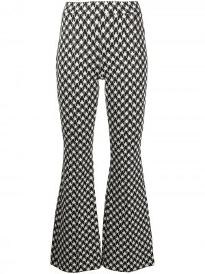 Расклешенные брюки с геометричным принтом Rosetta Getty. Цвет: черный