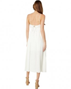Платье Halter Midi Dress, белый BCBGMAXAZRIA
