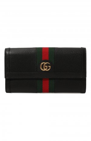 Кожаный кошелек Ophidia GG Gucci. Цвет: чёрный