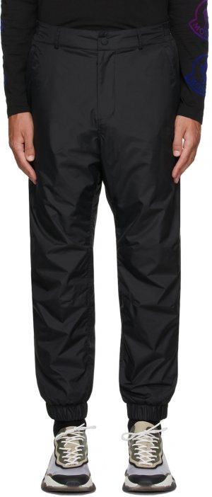 Черные нейлоновые спортивные штаны Moncler Grenoble