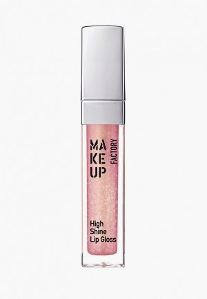 Блеск для губ Make Up Factory с эффектом влажных High Shine т.12 розовое золото, 6.5 мл. Цвет: розовый