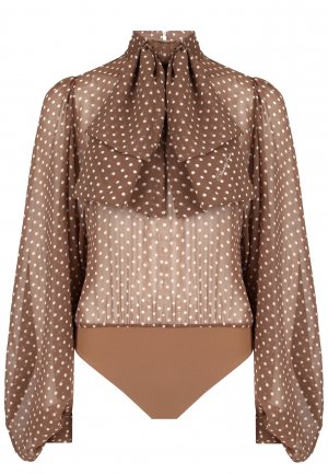 Блуза ELISABETTA FRANCHI. Цвет: коричневый