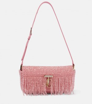 Декорированная атласная сумка через плечо Avenue Mini , розовый Jimmy Choo