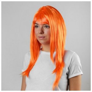 Карнавальный парик «Красотка», цвет оранжевый Romanoff. Цвет: оранжевый