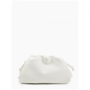 Объемная сумка со сборками, цвет белый натуральный, размер 21*15*8 см INCITY. Цвет: белый