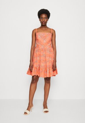 Летнее платье кораллово-оранжевого цвета Edc By Esprit
