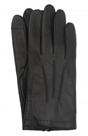 Кожаные перчатки Loic Agnelle. Цвет: чёрный