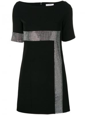 Платье с короткими рукавами Versace Collection. Цвет: черный