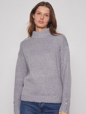 Вязаный свитер zolla. Цвет: серый