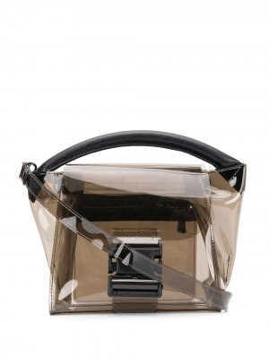 Прозрачная маленькая сумка-тоут Zucca. Цвет: серый
