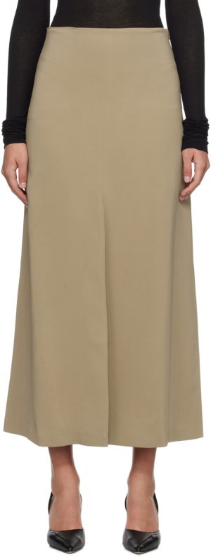 Серо-коричневая юбка макси с вентиляцией Bite