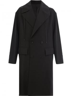 Двубортное пальто Juun.J. Цвет: черный