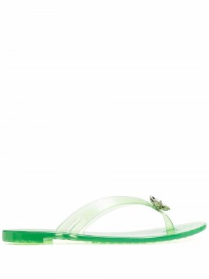 Jelly crystal-embellished sandals Casadei. Цвет: зеленый