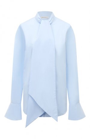 Хлопковая блузка Nina Ricci. Цвет: голубой