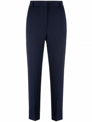 Укороченные брюки строгого кроя с завышенной талией MM6 Maison Margiela. Цвет: синий