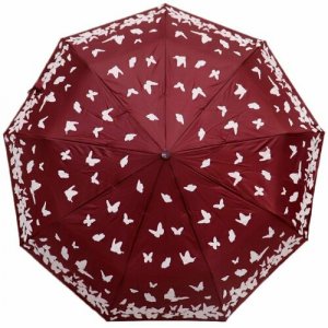 Смарт-зонт , бордовый Crystel Eden. Цвет: бордовый
