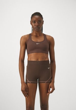 Бюстгальтер спортивный с легкой поддержкой BRA , цвет baroque brown/white Nike