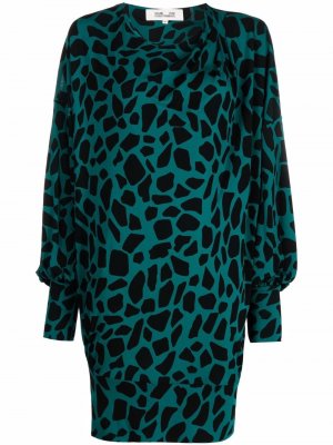 Платье мини с принтом DVF Diane von Furstenberg. Цвет: зеленый