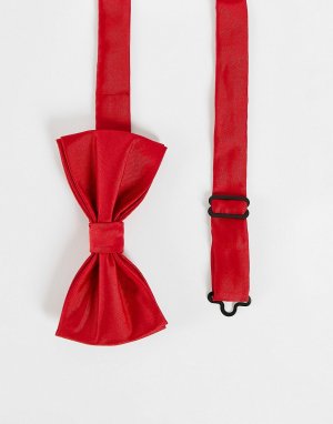 Ярко-красный атласный галстук-бабочка в стиле oversized Devils Advocate