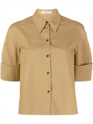 Рубашка свободного кроя с короткими рукавами Dorothee Schumacher. Цвет: коричневый