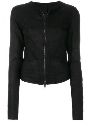 Куртка на молнии с круглым вырезом Isabel Benenato. Цвет: чёрный