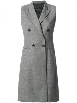 Двубортное пальто без рукавов Giambattista Valli. Цвет: чёрный