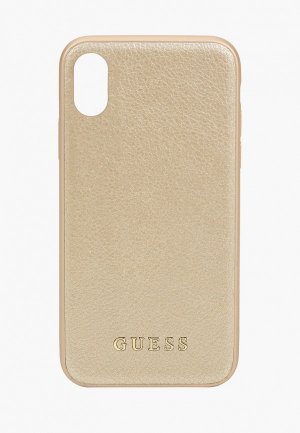 Чехол для iPhone Guess X / XS, Iridescent PU Gold. Цвет: золотой