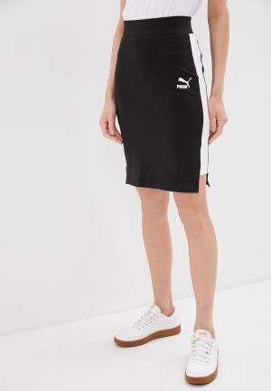 Юбка PUMA Classics Tight Skirt. Цвет: черный