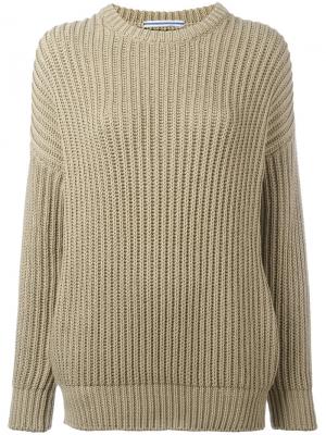 Вязаный свитер Cristaseya. Цвет: серый