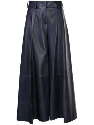 Расклешенные брюки широкого кроя KHAITE. Цвет: синий