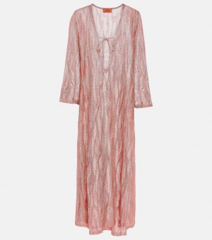 Жаккардовое пляжное платье , розовый Missoni