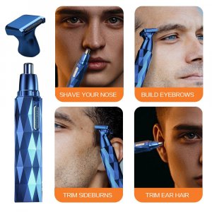 Электрический триммер для носа мужчин, мужской эпилятор, ушей, тример волос на лице, борода, машинки стрижки бровей, резак, инструмент бритья, бритва, перезаряжаемая через USB Xiaomi