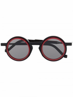 Солнцезащитные очки WL0042 в круглой оправе VAVA Eyewear. Цвет: черный