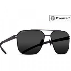 Солнцезащитные очки Gresso, авиаторы, поляризационные, для мужчин, черный GRESSO. Цвет: коричневый