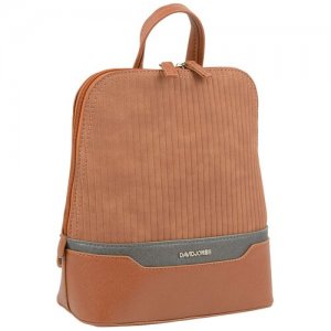 Рюкзак женский David Jones 6103-2-COGNAC, коричневый. Цвет: коричневый