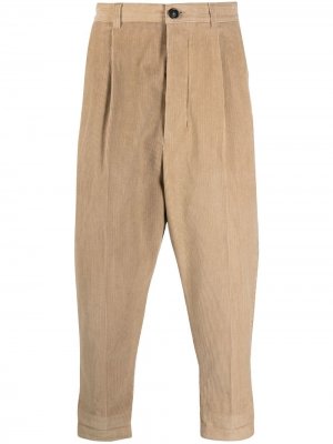 Зауженные брюки чинос AMI Paris. Цвет: коричневый