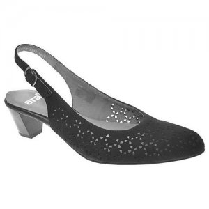 Туфли женские (арт 31434-01) открытые черные из натуральной кожи, размер 37.5 Ara. Цвет: черный